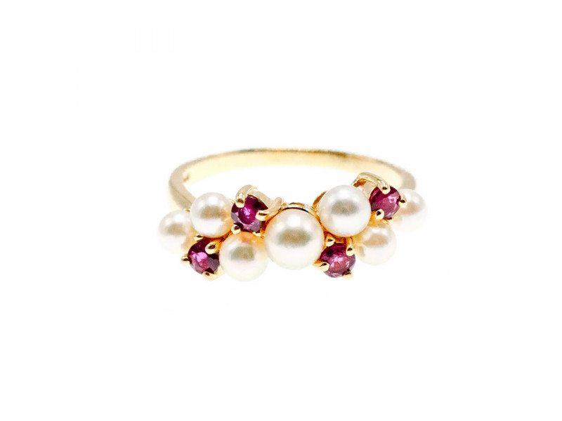 

Золотое кольцо с рубином и жемчугом Натуральный Sky Jewelry 003343