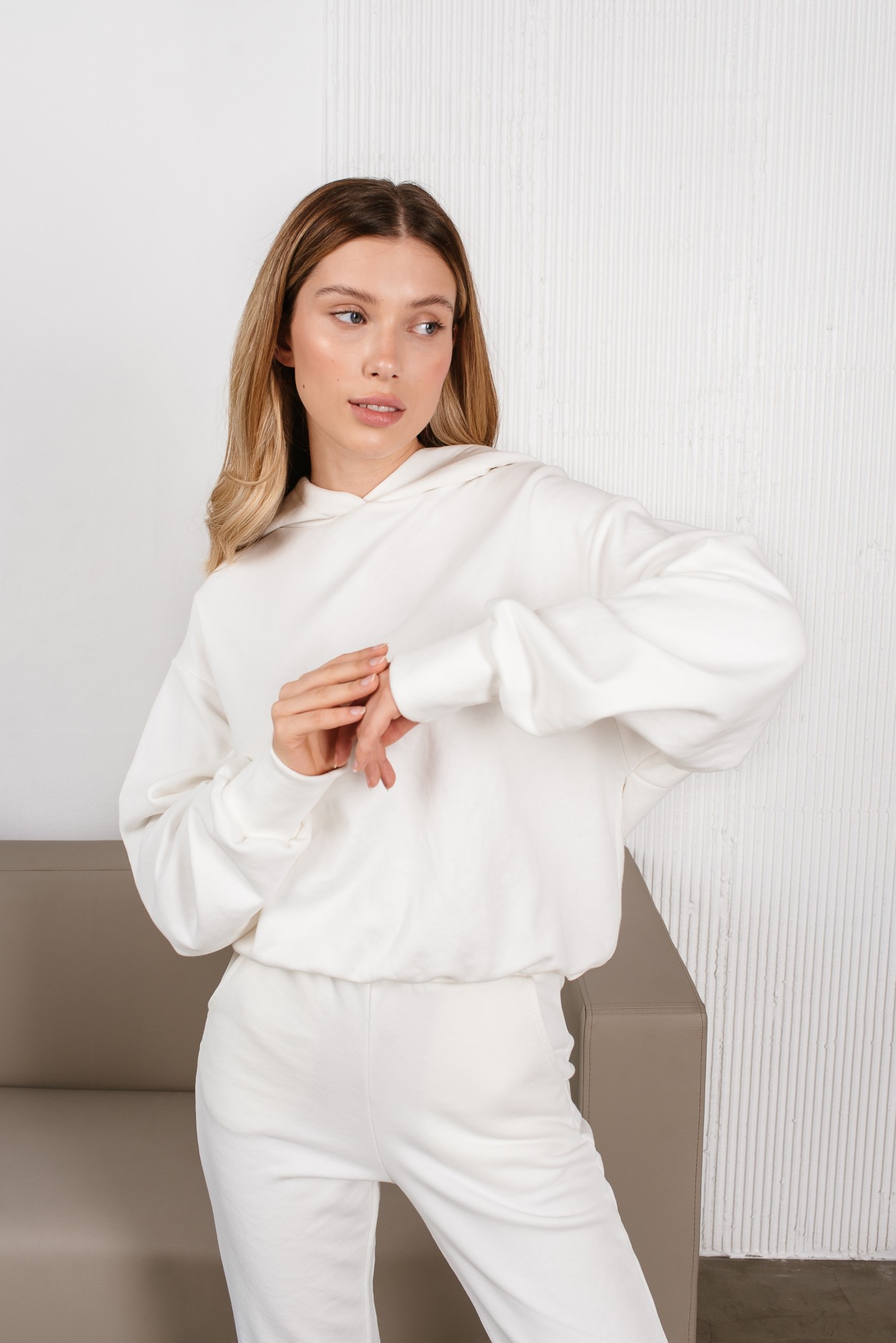 

Худи Dreha 1229-2 - молочный, Худи Dreha 1229-2 M-L молочный