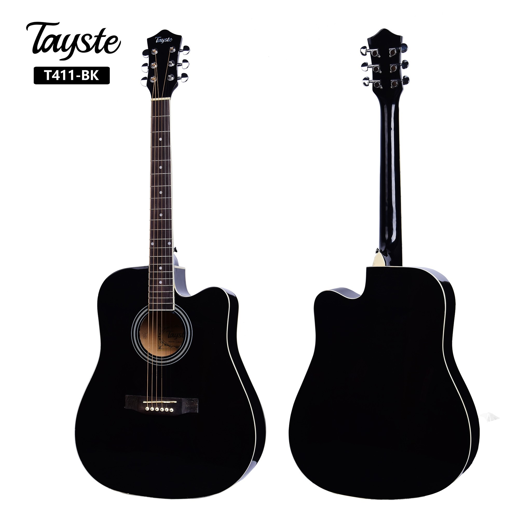 

Гитара акустическая Tayste T411 BK, глянцевая