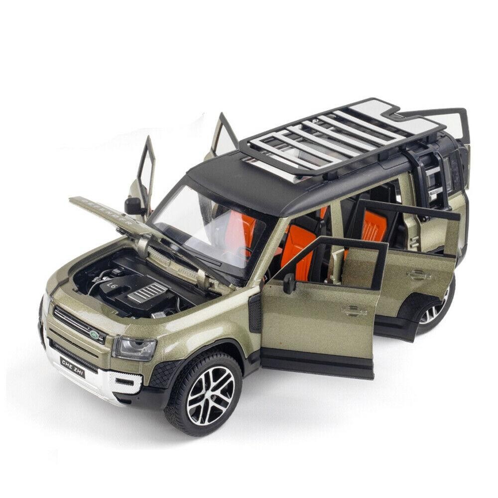 

Коллекционная машинка Land Rover Defender AutoExpert металлическая в масштабе 1:24 хаки