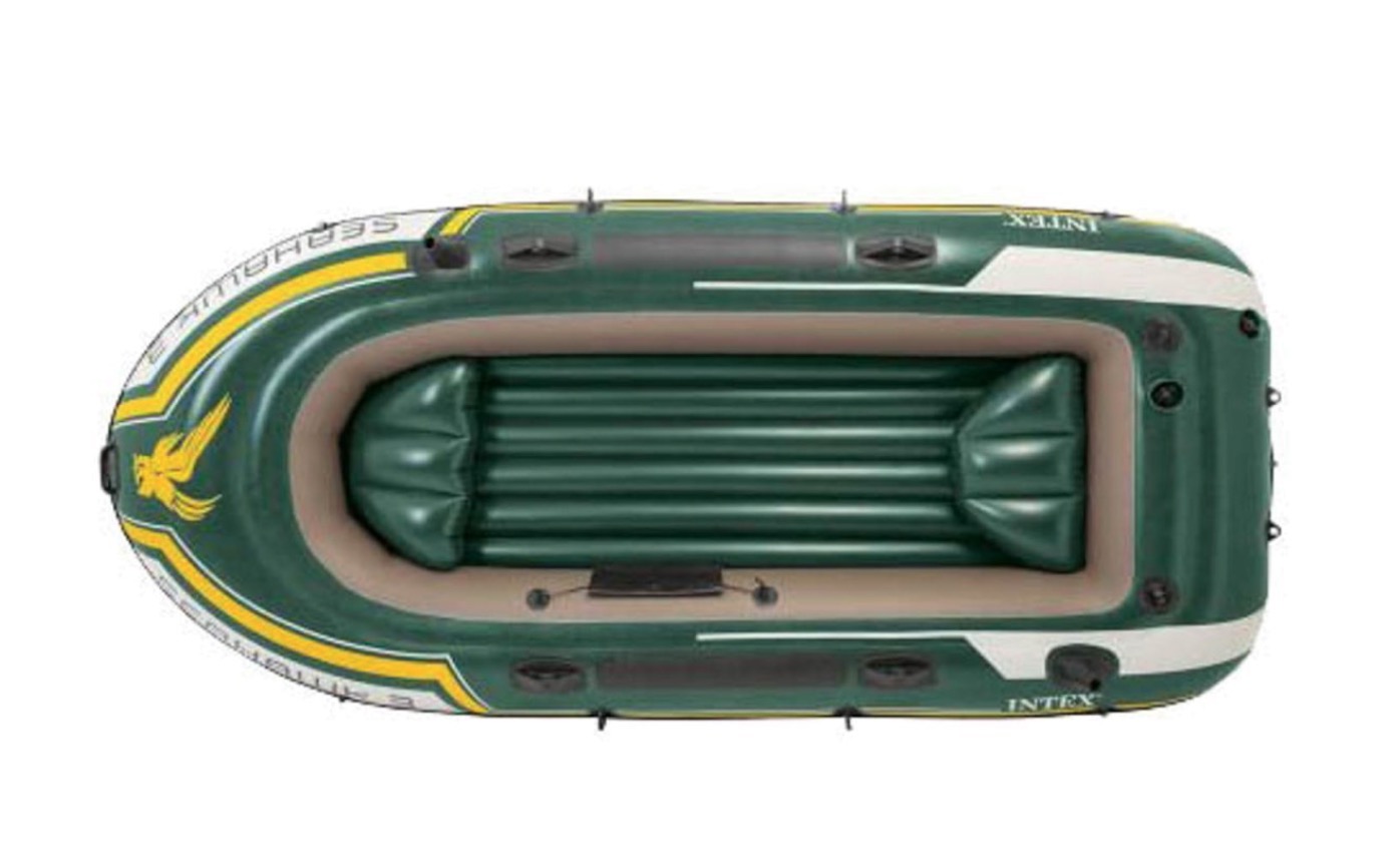 

Трехместная надувная гребная лодка Intex Seahawk 3 Set Plus с насосом и веслами Зеленая 295х137 см (IP-170803)