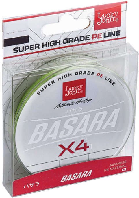 

Шнур плетёный Lucky John BASARA Х4 PE 125 м 0.213 мм Green (LJ4104-021)