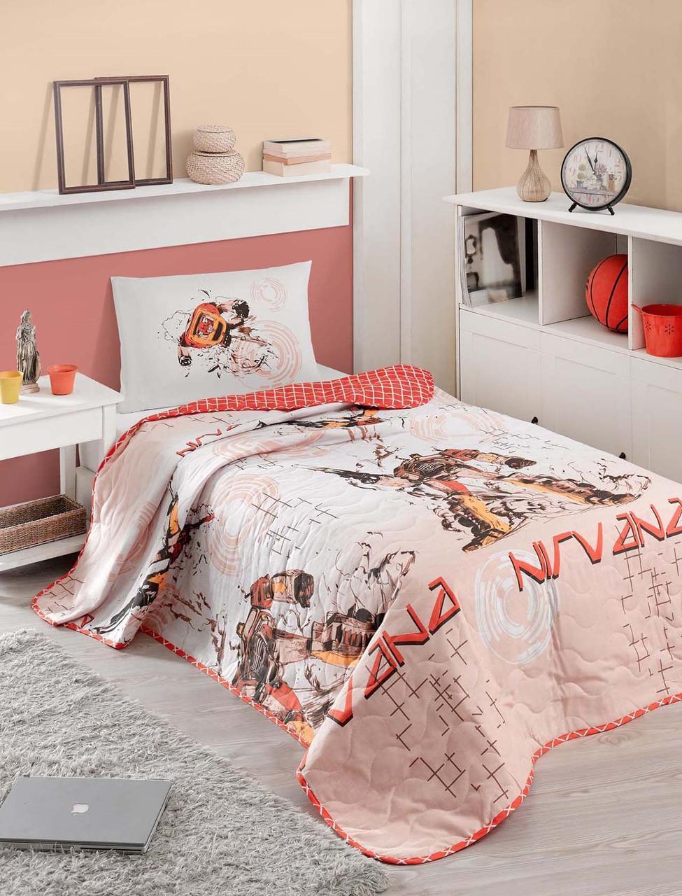 

Покрывало стеганное с наволочками 160*220 Eponj Home Nirvana красное