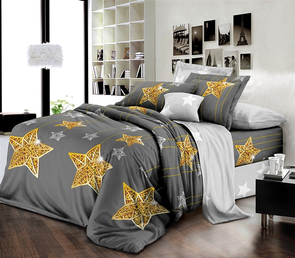

Комплект постельного белья MirSon Бязь Premium 17-0422 Golden Star Полуторный