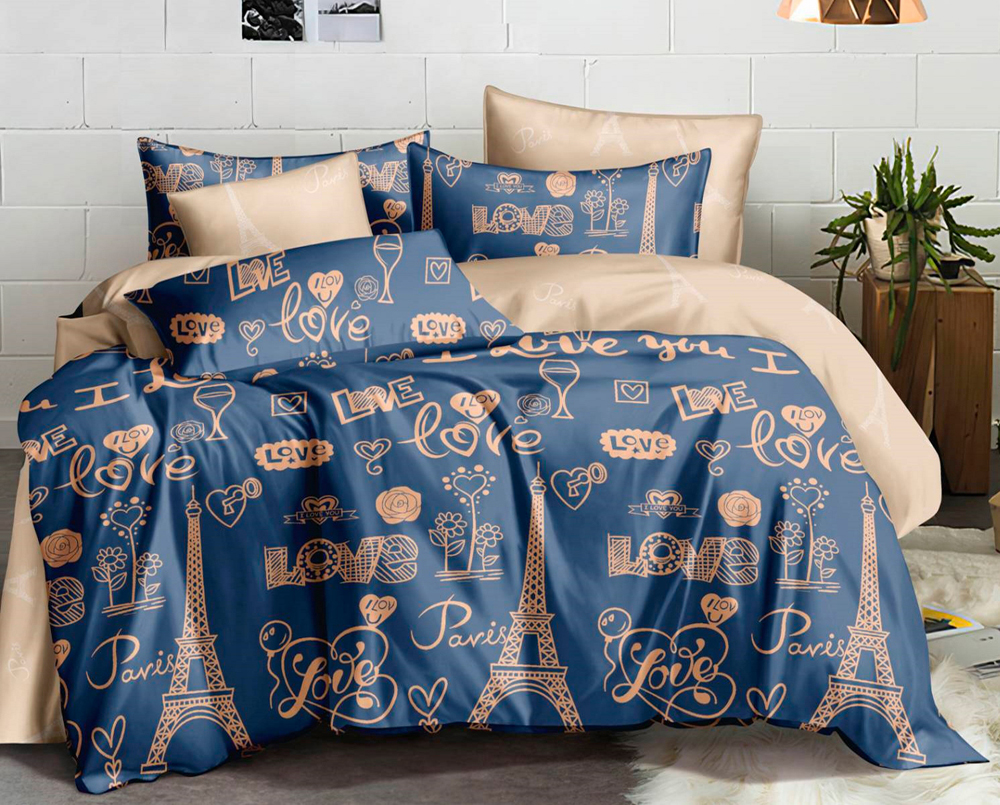 

Простынь MirSon Бязь Premium 17-0443 Love Paris 180 x 220 см