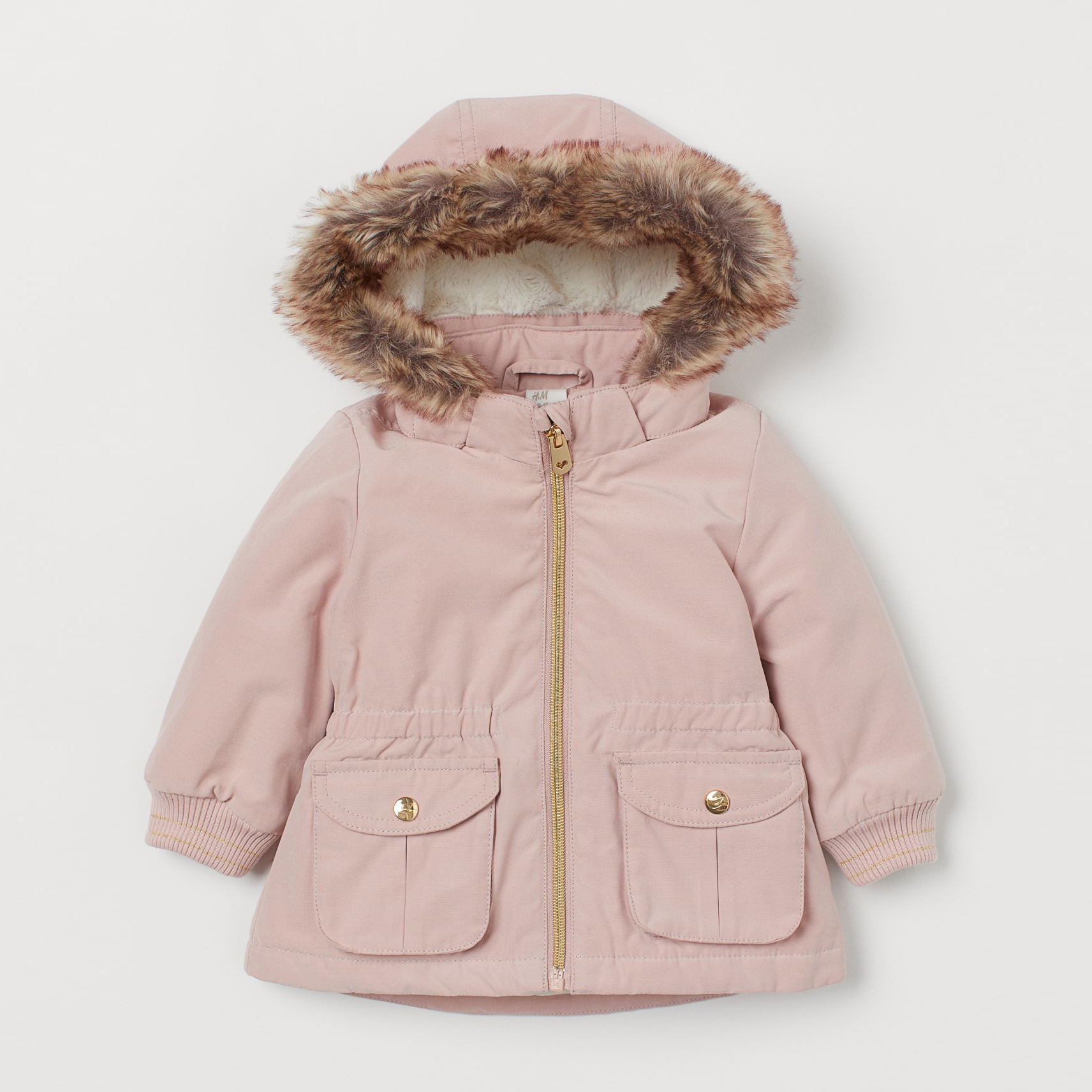 Акція на Дитяча демісезонна куртка для дівчинки H&M 1204-8820452 86 см Блідо-рожева від Rozetka