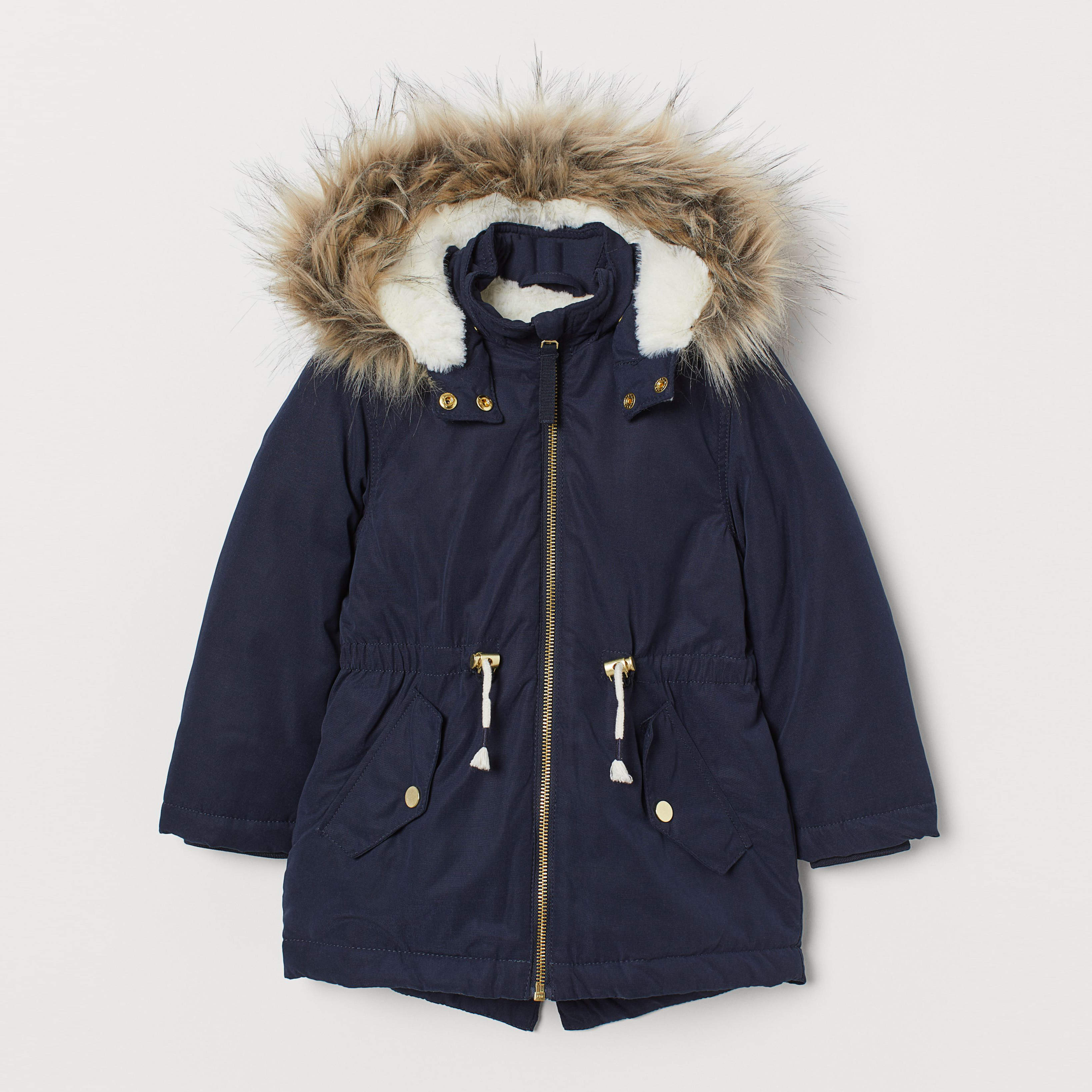 

Зимняя куртка-парка H&M 7498350 98 см Темно-синяя