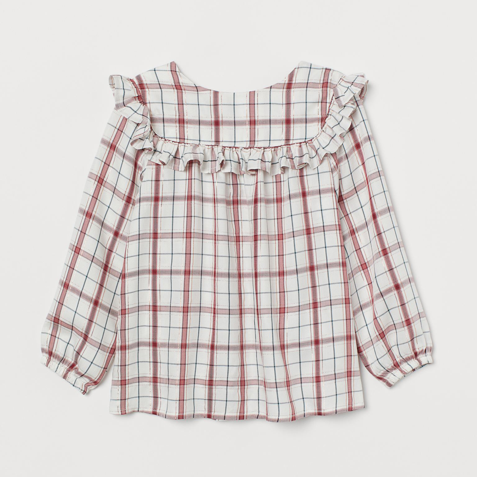 

Блуза H&M 810-9148822 128 см Бело-красная клетка
