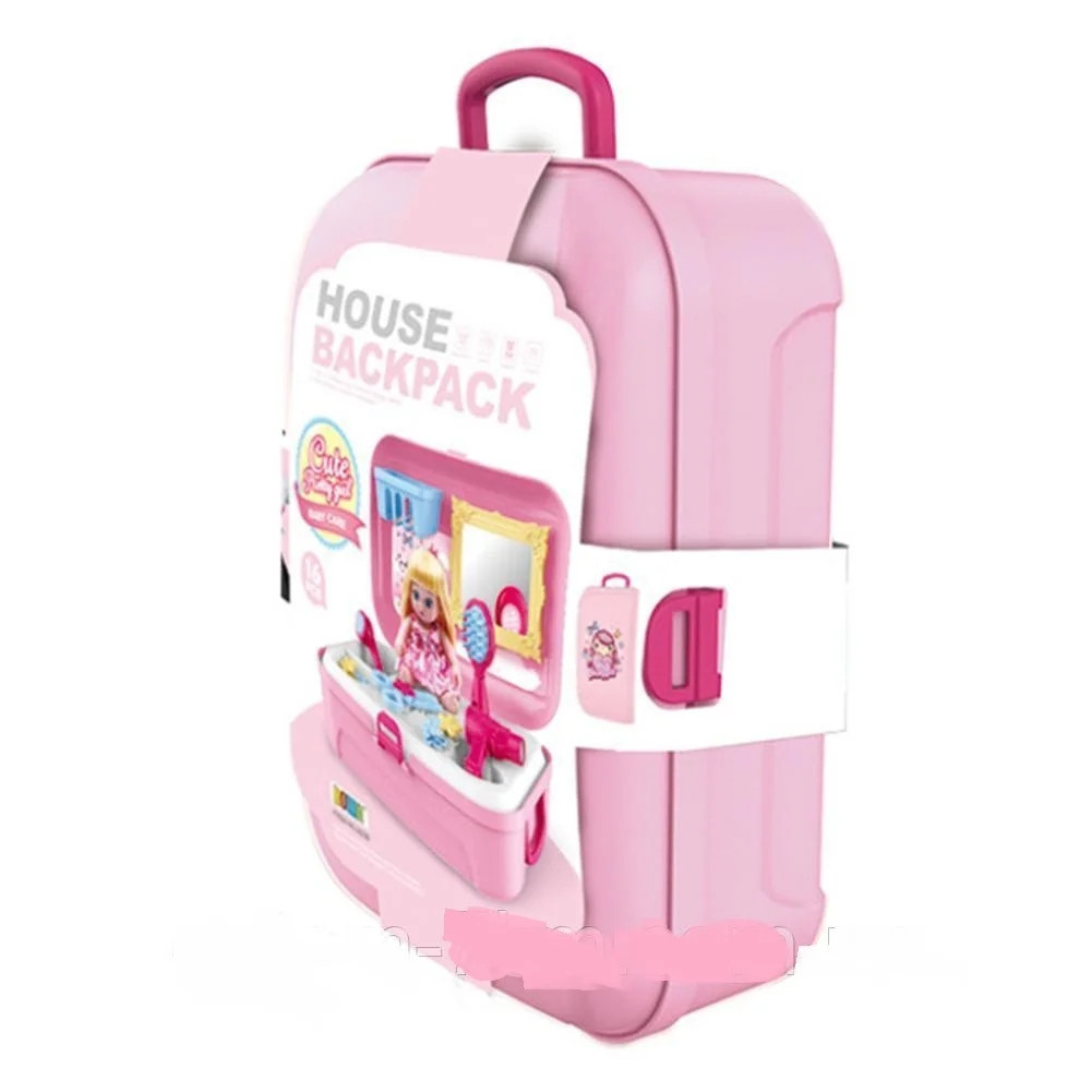 

Портативный рюкзак Cosmetics toy рюкзак с игрушками рюкзак с куклой игровой набор для девочек