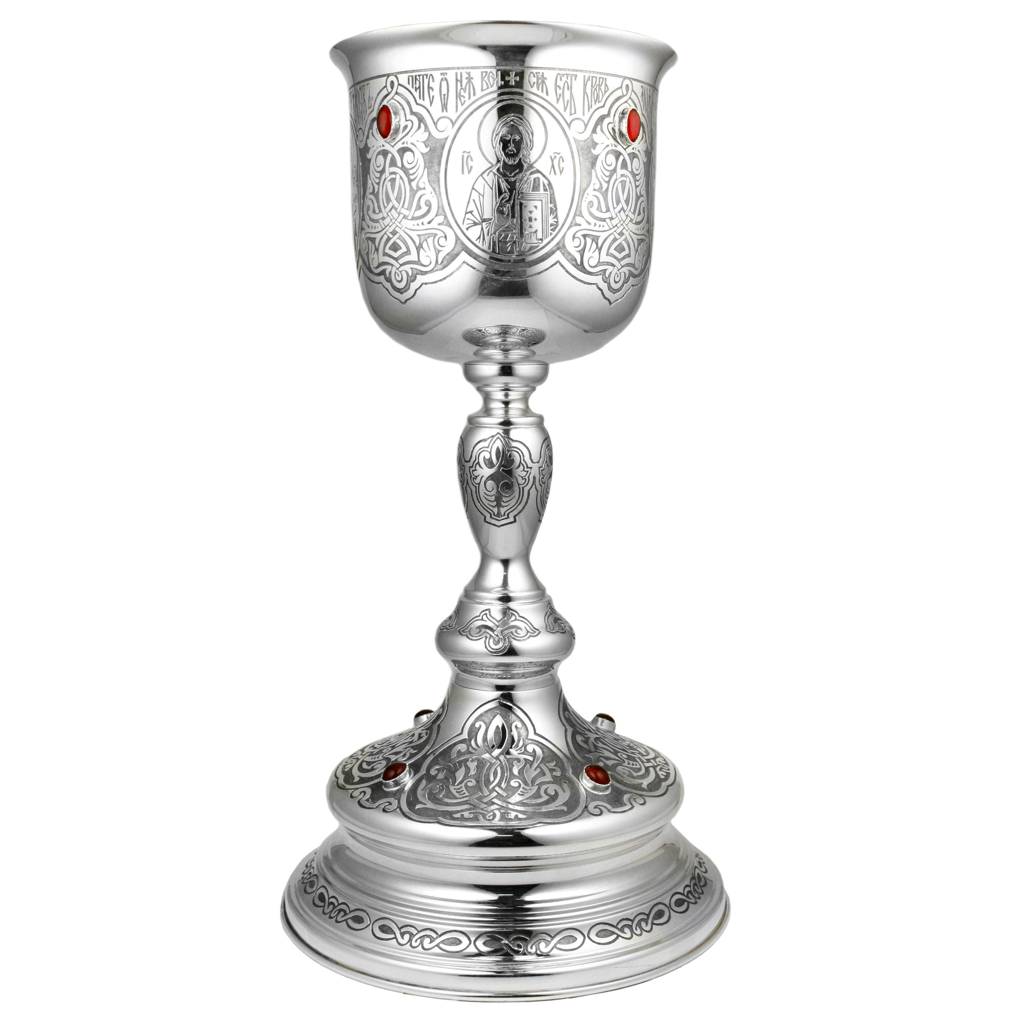 

Потир серебряный с родолитами арт. 2.7.1652р