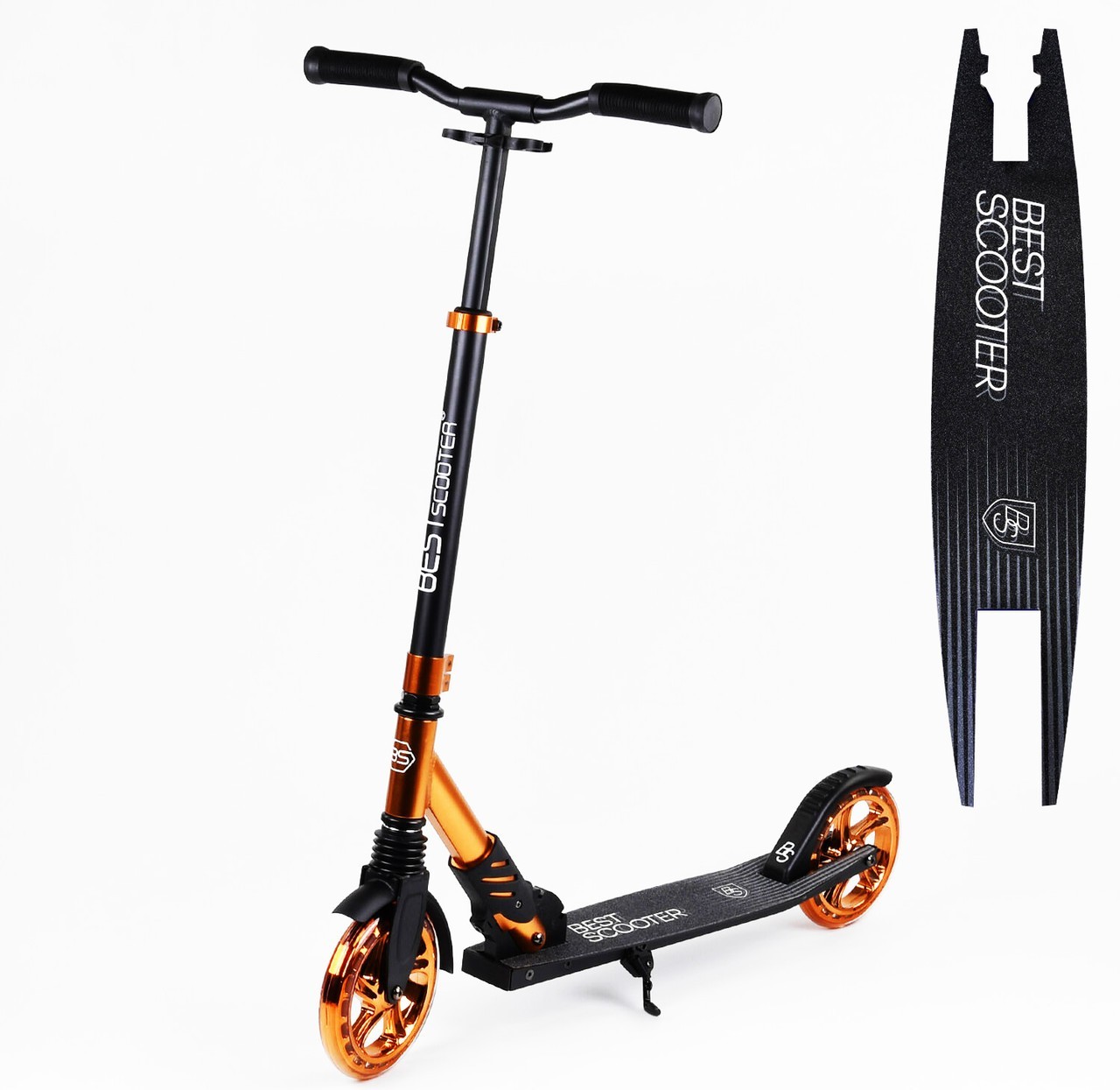 

Детский Самокат двухколесный Best Scooter золотистый цвет
