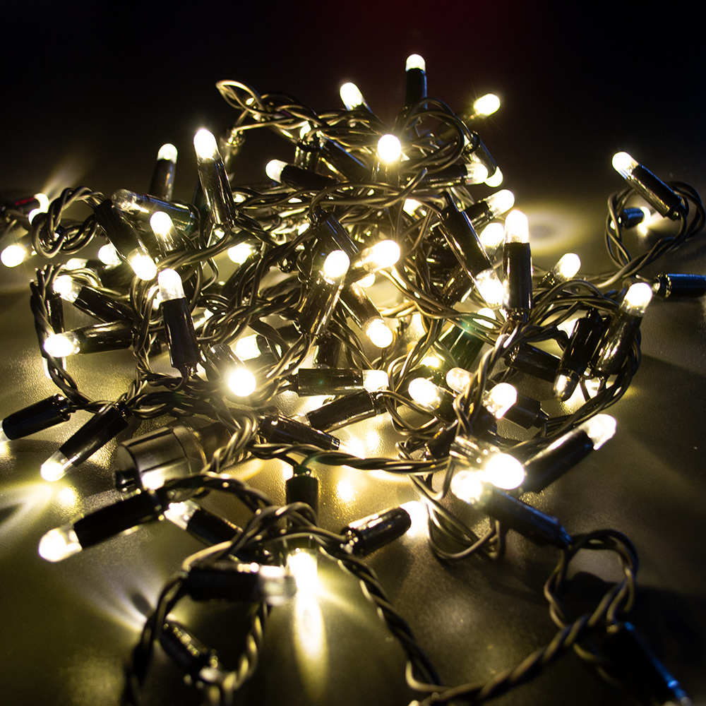 

Гирлянда уличная Starlight линейная теплый-белый Flash 100LED IP44 черный 5 м (2100008993286)