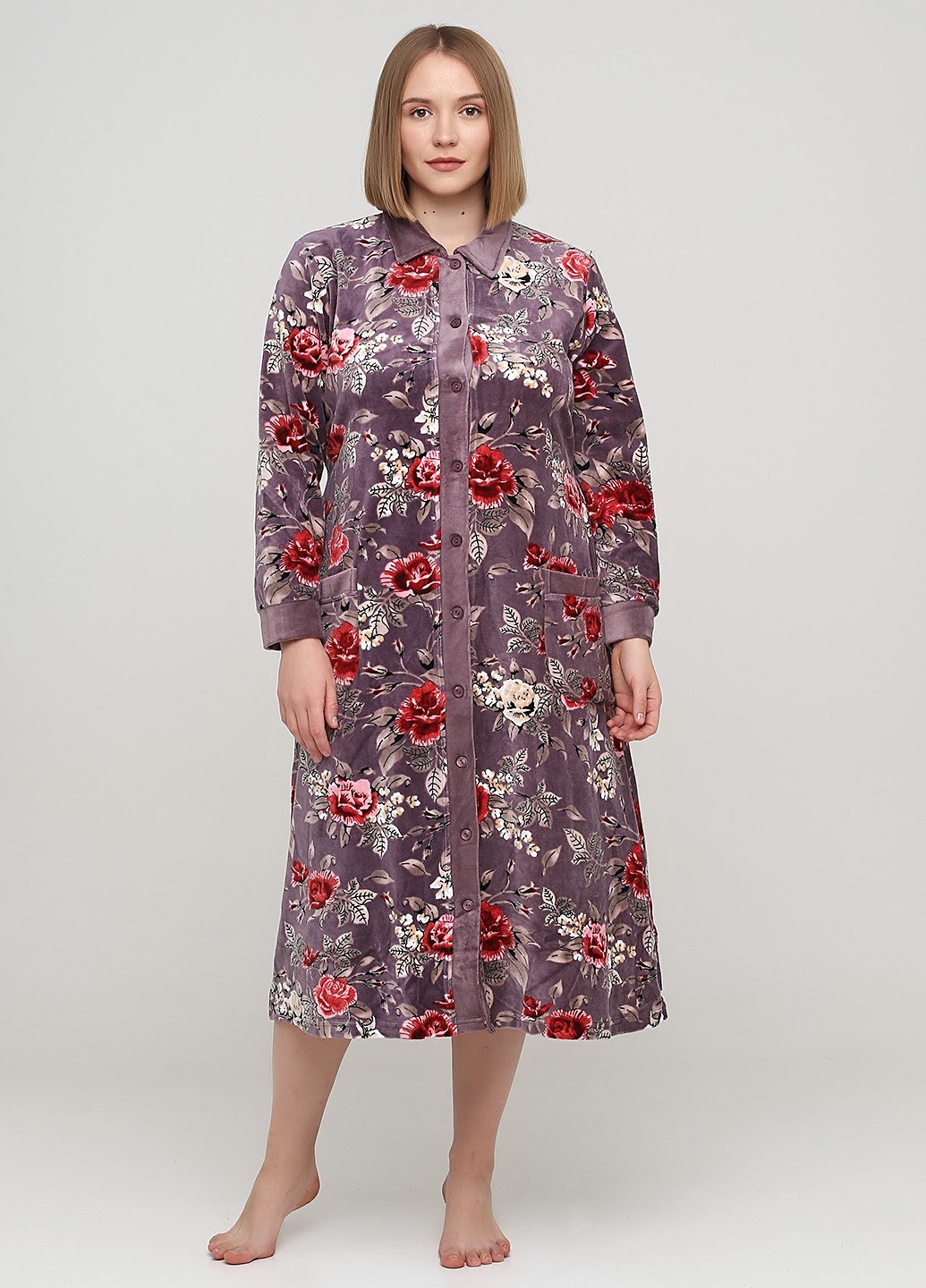 

Халат Romeo Life  сливовый 3530-22, Халат Romeo Life 2XL сливовый 3530-22