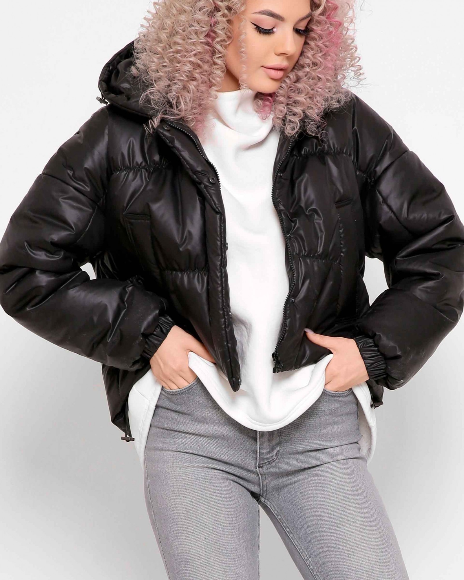 

Куртка X-Woyz LS-8889-8  Чорний, Куртка X-Woyz LS-8889-8 44 Чорний
