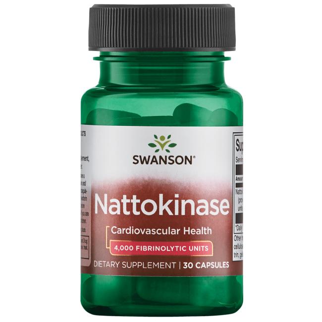 

Максимальная сила наттокиназы, Maximum Strength Nattokinase 4000 фибринолитических единиц, Swanson, 200 мг, 30 капсул