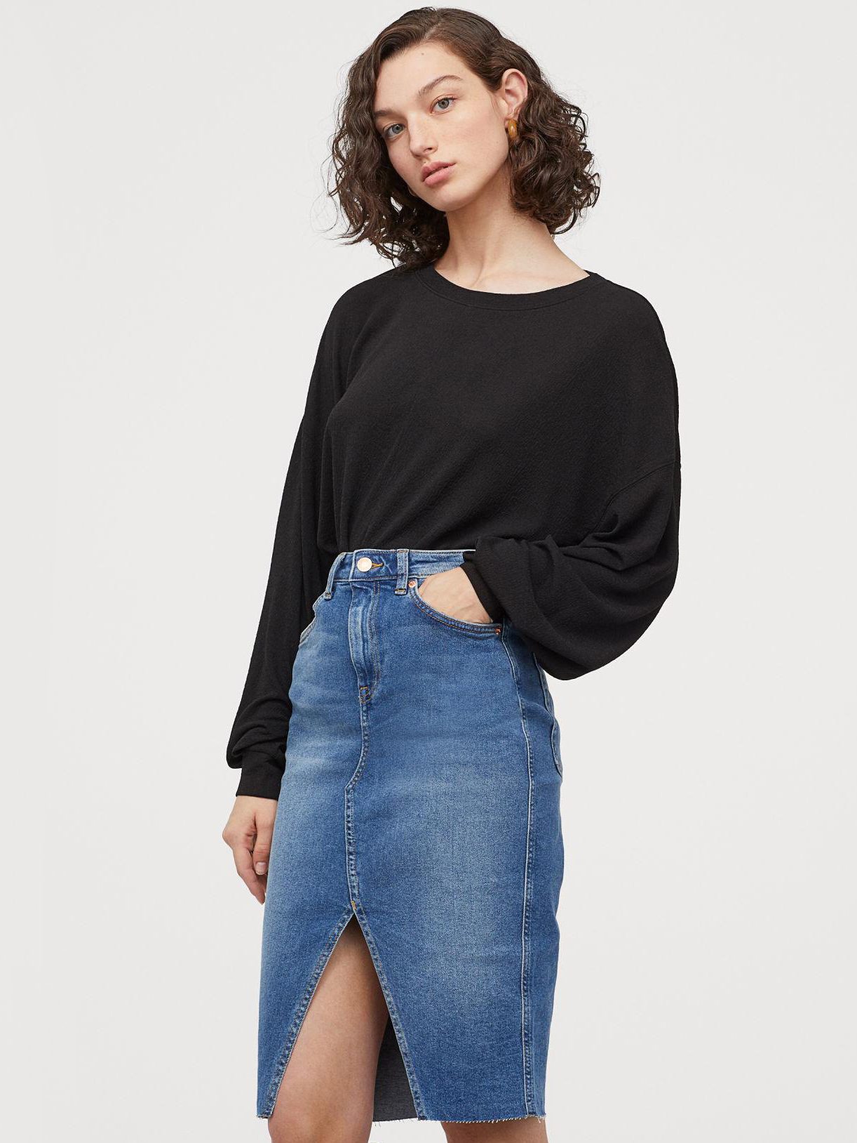 

Юбка джинсовая H&M XAZ170058FRJC  Синяя, Юбка джинсовая H&M XAZ170058FRJC 36 Синяя