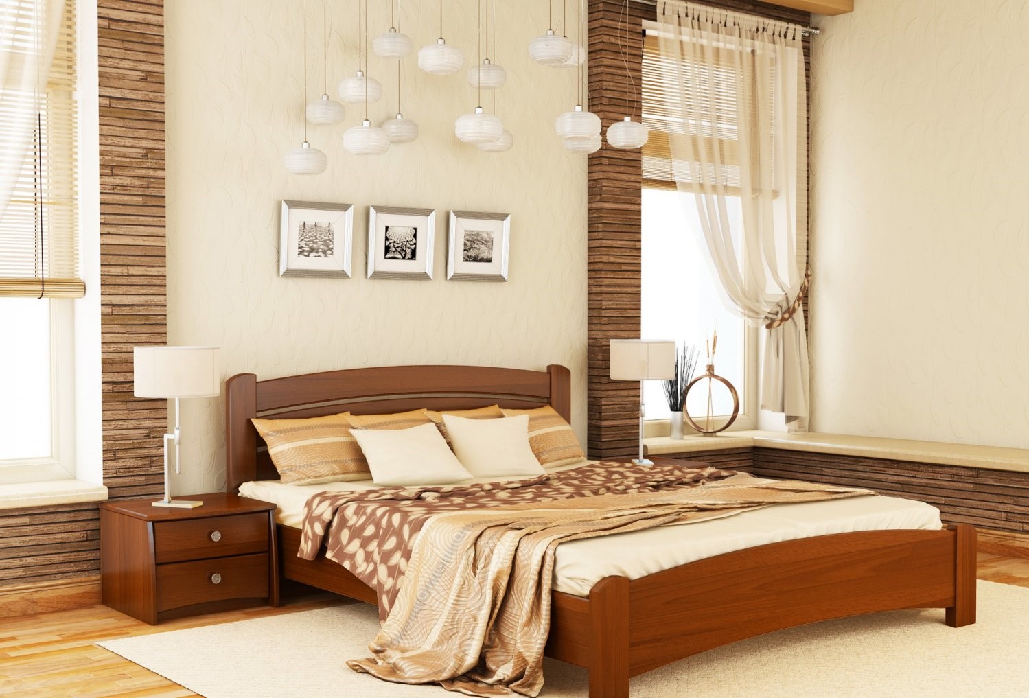 

Деревянная кровать Эстелла Венеция Люкс из массива бука 190х80 Ольха