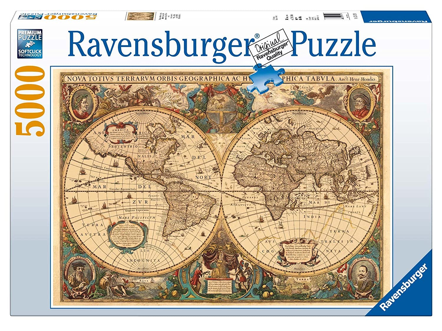 

Пазл Ravensburger Стародавня карта Світу 5000 ел (17411)