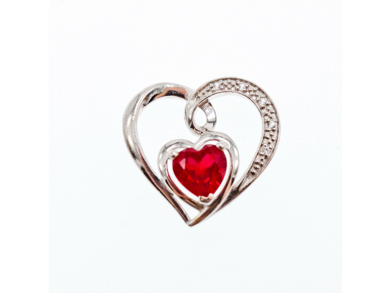

Серебряный кулон с камнем Шпинель и фианитами 925 пробы Sky Jewelry 001238