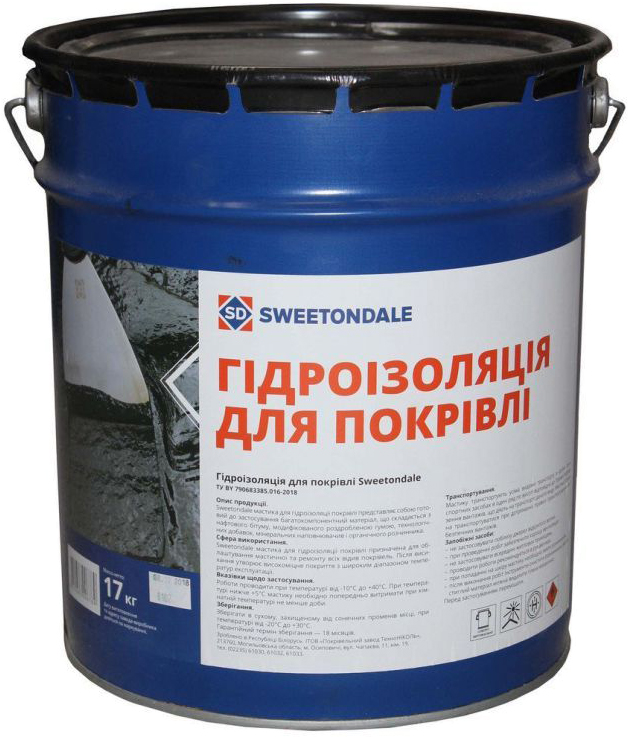 

Мастика ТехноНИКОЛЬ Sweetondale гидроизоляционная для кровли 17 кг (Е23750)