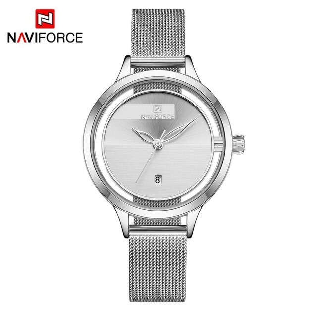 

Женские часы Naviforce NF5014 silver серебристая невесомость