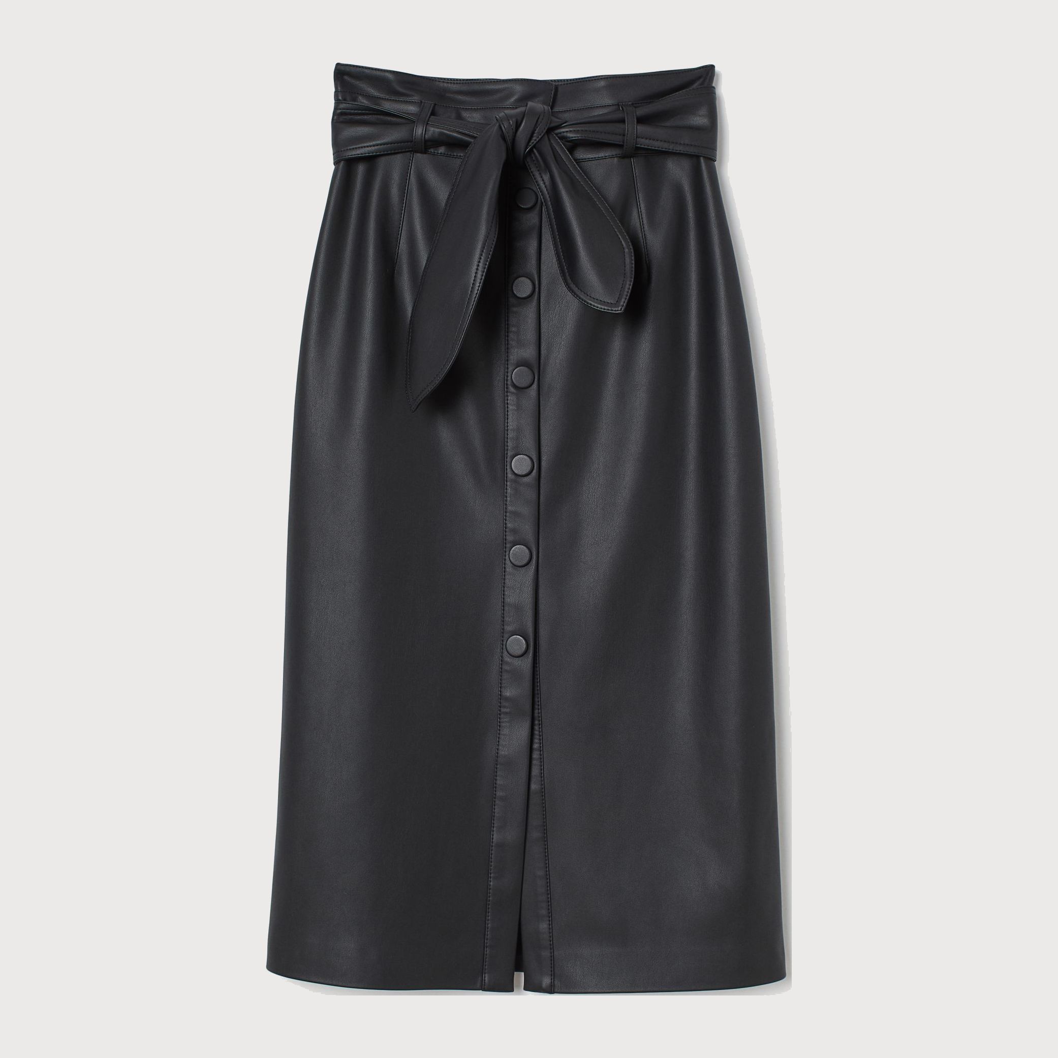 

Юбка из искусственной кожи H&M 307-8276971 46 Черная