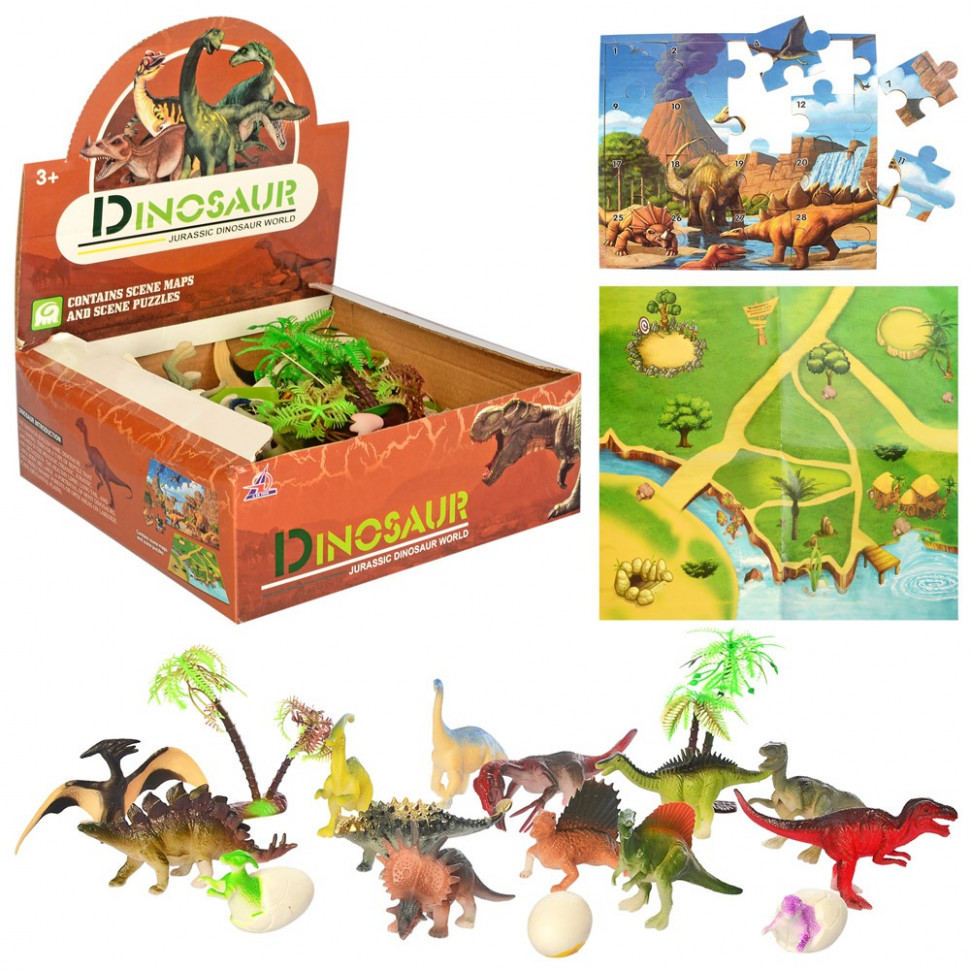 

Игровой набор Динозавры 3 яйца пазлы, игровое поле 136MR