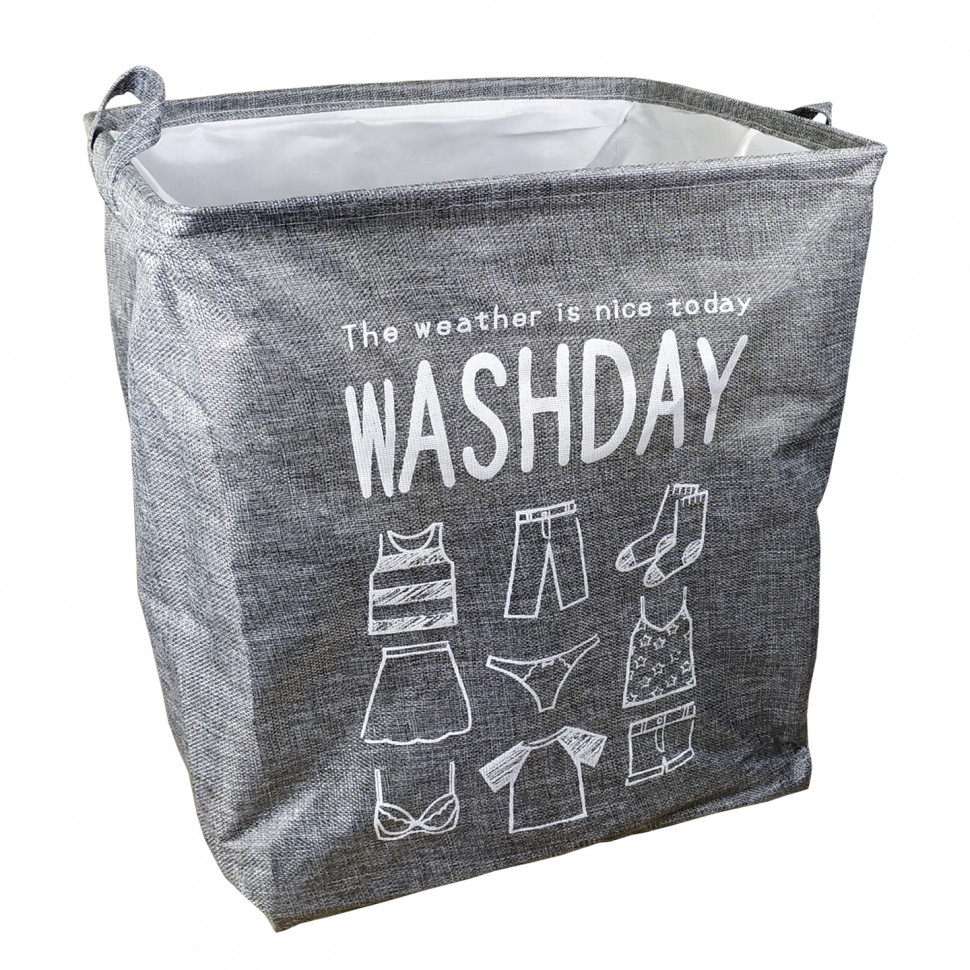 

Корзина для игрушек хлопок, водонепроницаемая пропитка (Серый) CLR615-1(Grey)