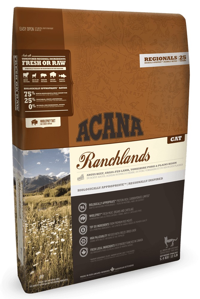 

Сухой корм для кошек всех пород на всех стадиях жизни ACANA Ranchlands 5,4 кг
