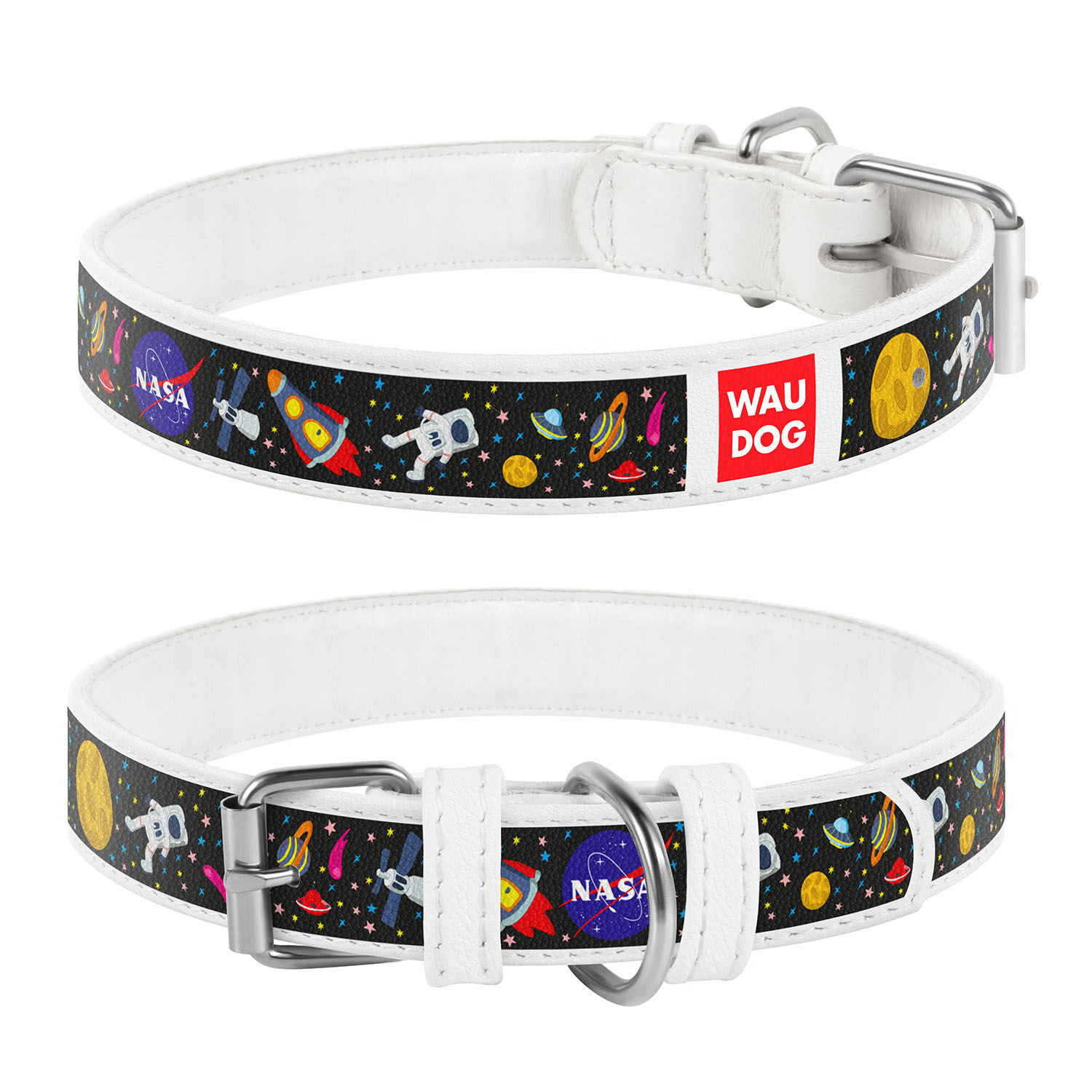 

Ошейник WAUDOG Design рисунок "NASA" 29-38 см 20 мм Белый (0020-0047-15)