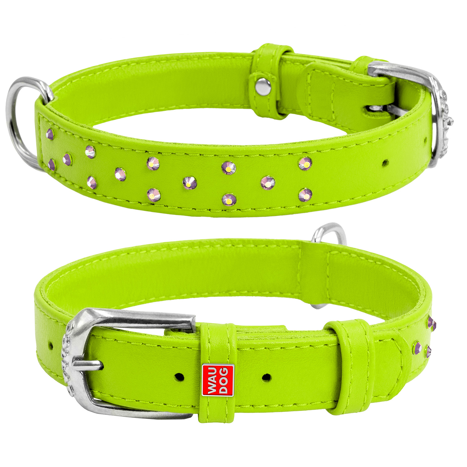 

Ошейник WAUDOG Glamour с клеевыми стразами 30-39 см 20 мм Салатовый (32785)