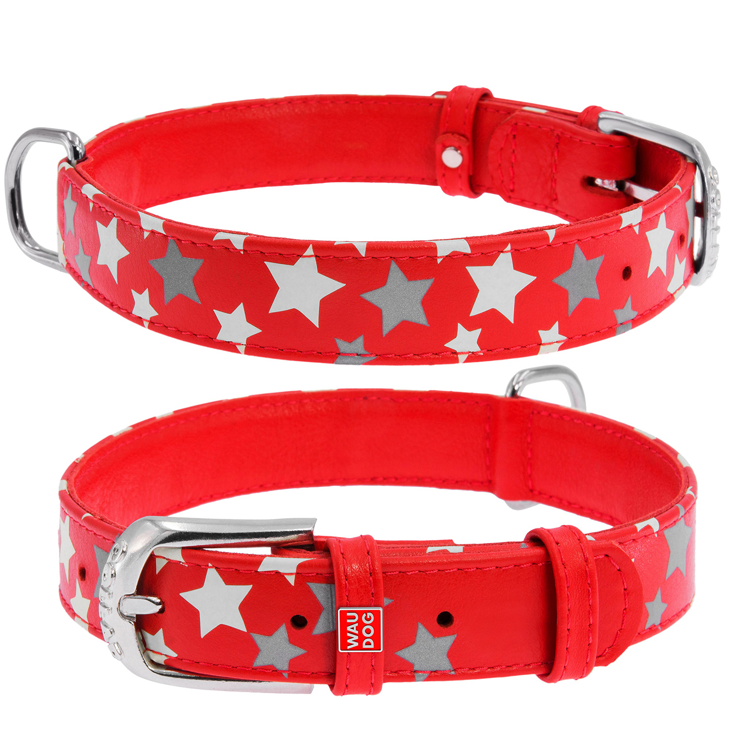 

Ошейник WAUDOG Glamour с узором "Звездочка" 30-39 см 20 мм Красный (35863)