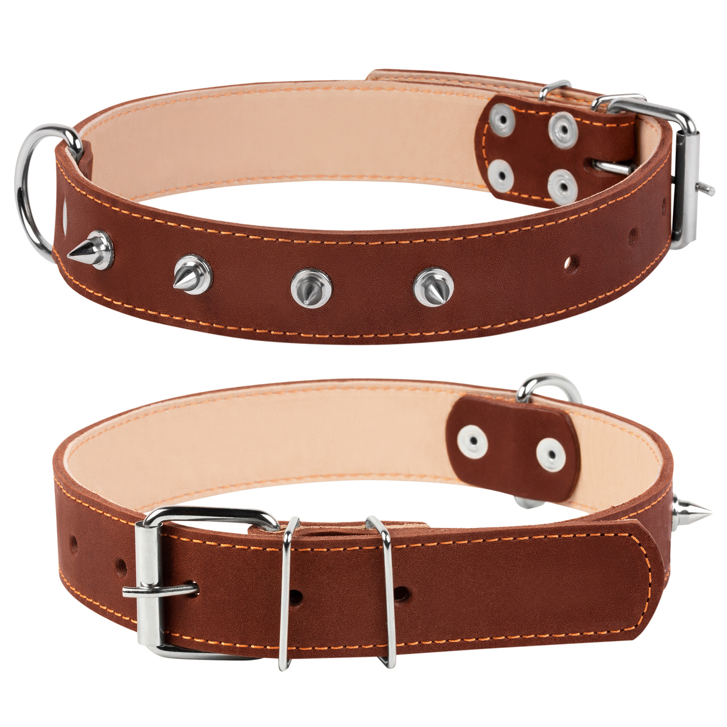 

Ошейник двойной Collar с шипами 47-62 см 35 мм Коричневый (02876)