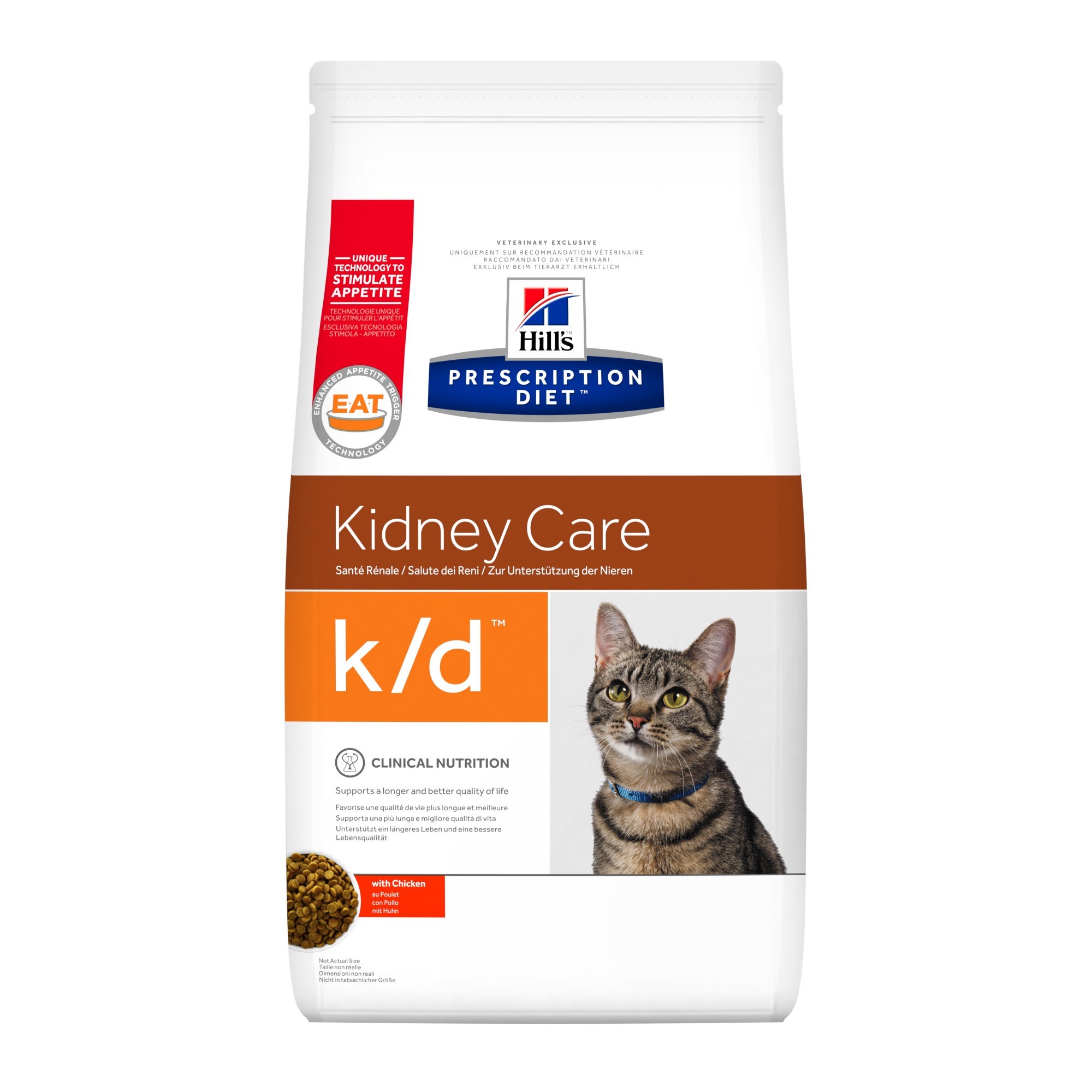 

Сухой корм Hill's Prescription Diet k/d Kidney Care для кошек с курицей 5 кг (7010446)