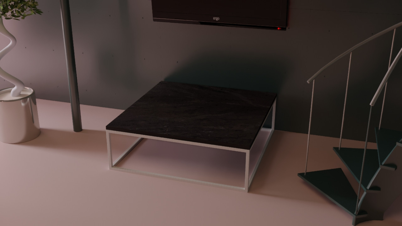 

Дизайнерский журнальный стол ДСП Неро Белый в стиле Лофт Loft Design RVL001-37 ()
