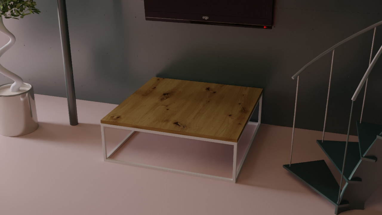 

Дизайнерский журнальный стол ДСП Дуб Артизан Белый в стиле Лофт Loft Design RVL001-13 ()