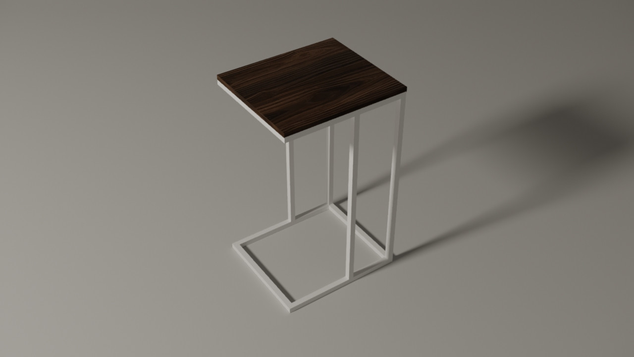 

Дизайнерский журнальный стол ДСП Павлония темная Белый в стиле Лофт Loft Design RVL002-39 ()