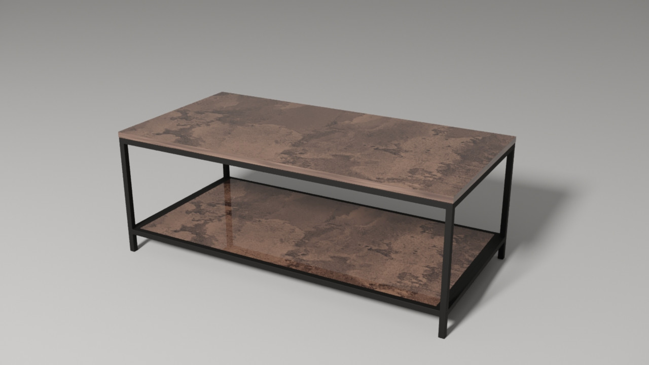 

Дизайнерский журнальный стол ДСП Ржавый камень Черный в стиле Лофт Loft Design RVL003-40 ()