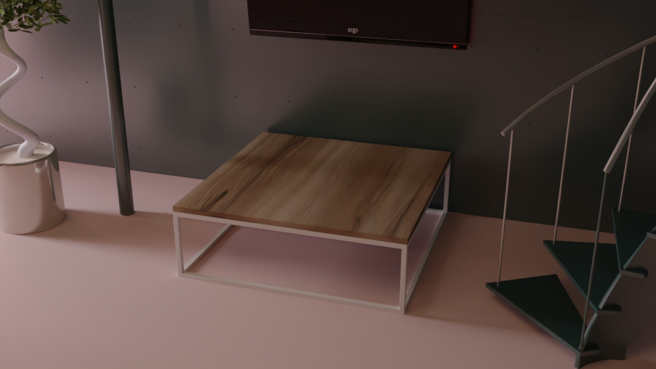 

Дизайнерский журнальный стол ДСП Вяз Аврора Белый в стиле Лофт Loft Design RVL001-7 ()
