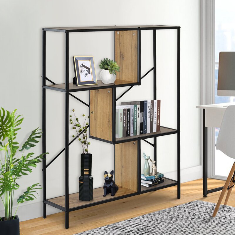 

Геометрический книжный шкаф-полка Murrah Metal (WFR-100723)