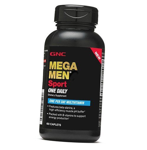 

Витамины для мужчин, Mega Men Sport One Daily, GNC 60каплет (36120167)