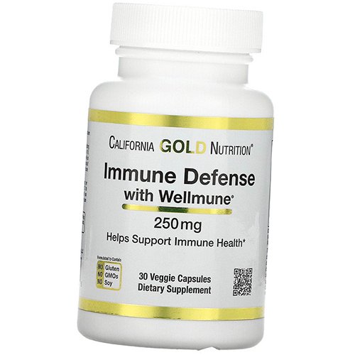 

Средство для укрепления иммунитета, Бета-глюкан, Immune Defense with Wellmune, California Gold Nutrition 30вегкапс (72427007)