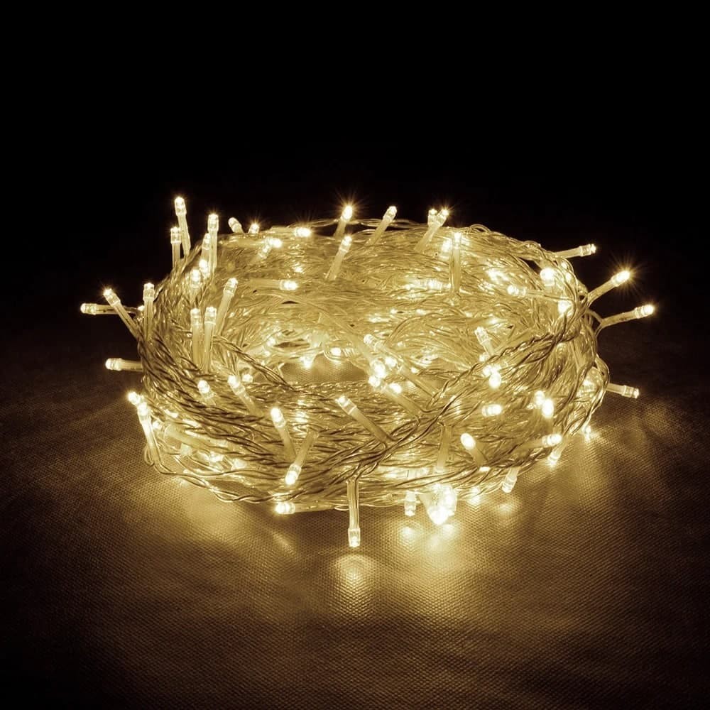

Светодиодная Led Гирлянда (Теплый белый, 200 LED 18м, прозрачная)