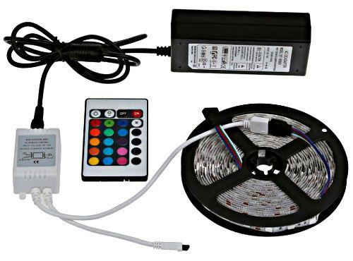 

Светодиодная лента в комплекте SMD 5050 RGB + блок питания и пульт