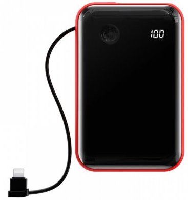 

Портативный аккумулятор Baseus Mini S Digital Display 10000mAh 3A (With Lightning Cable) - Black (PPXF-E01)
