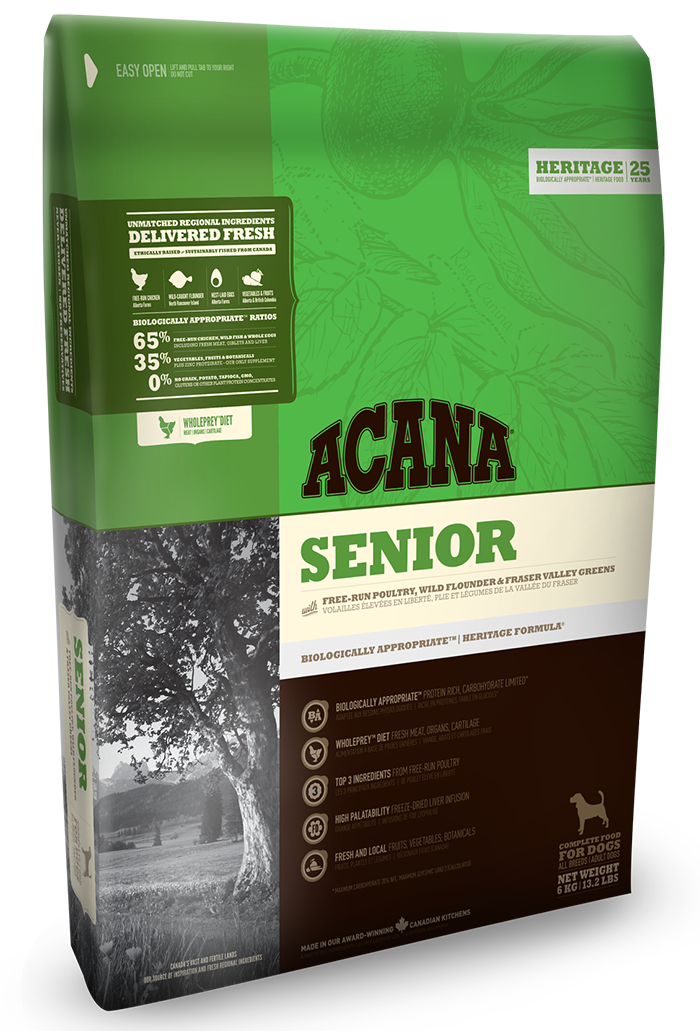 

Сухой корм Acana (Акана) Heritage Senior для пожилых собак всех пород старше 7 лет цыпленок и индейка 11.4 кг