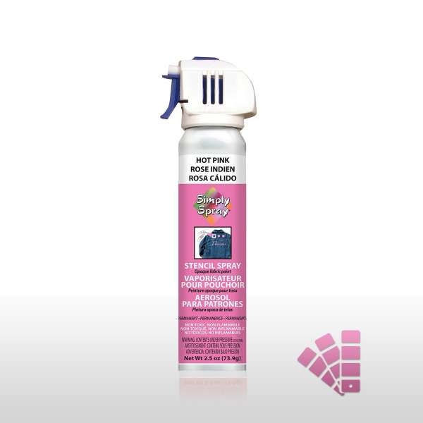 

Ярко-розовая трафаретная краска для ткани Simply Spray Stencil Paint, 73.9 мл