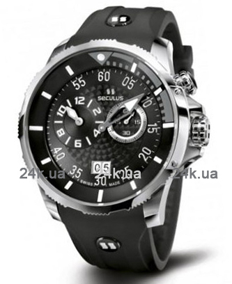 

Мужские часы Seculus 4505.3.422 black-grey, ss, black silicon