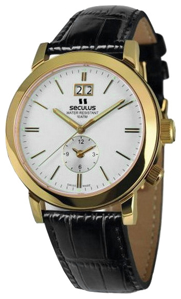 

Мужские часы Seculus 9537.1.620 white, pvd, black leather