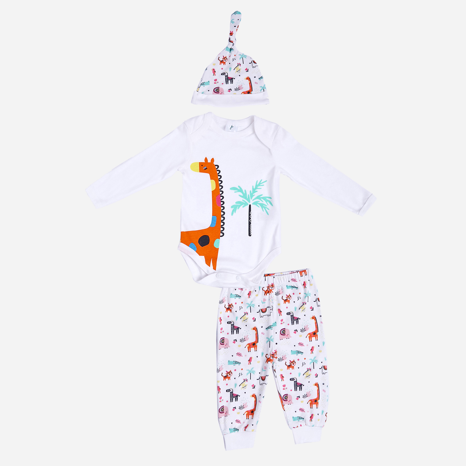 

Комплект (боди + штанишки + шапочка) Panolino PL19047 80-86 см Белый